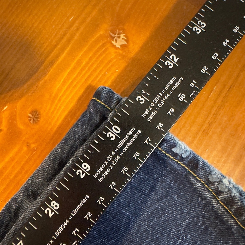 Levi's High Rise Straight Leg Jeans Womens 24 Dark Blue Minimalist Heritage - Picture 5 of 6